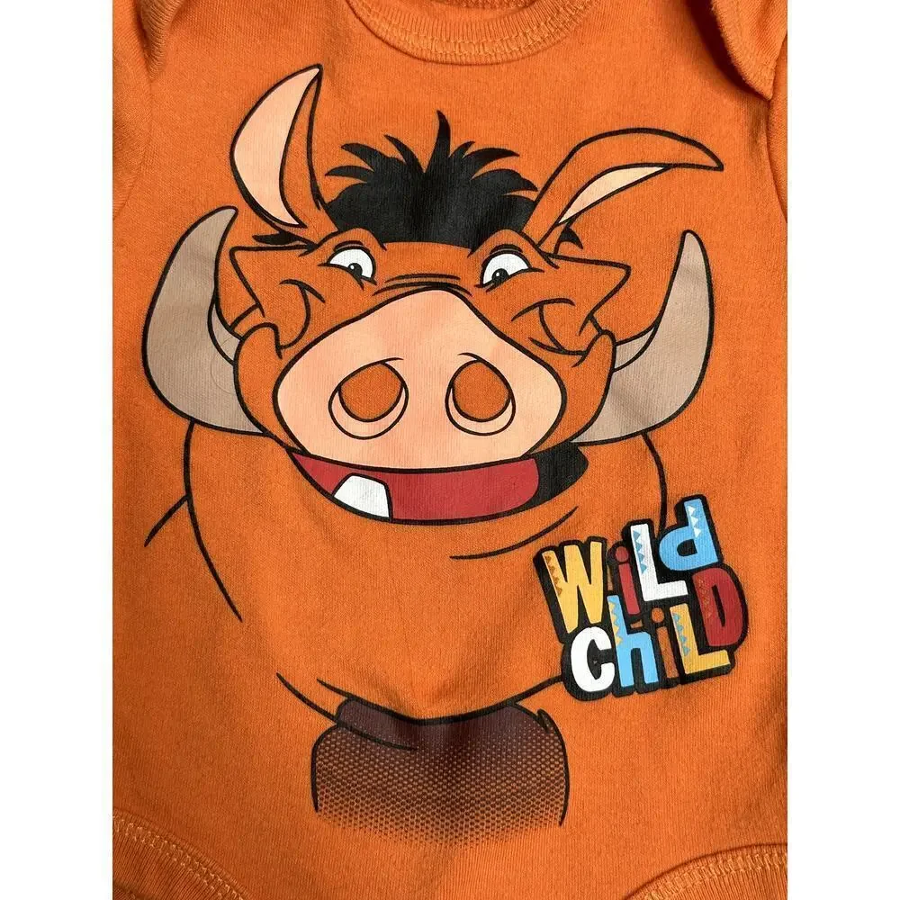 Disney Baby The Lion King Pumbaa One Piece Creeper Snap One Piece Baby NB